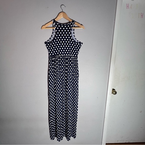 Euovmy Women's Sleeveless Dress Casual Loose Summer Maxi with Polka Dot Size S - Picture 6 of 12